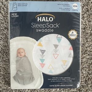 Halo SleepSack Swaddle with Colorful Triangle Pattern